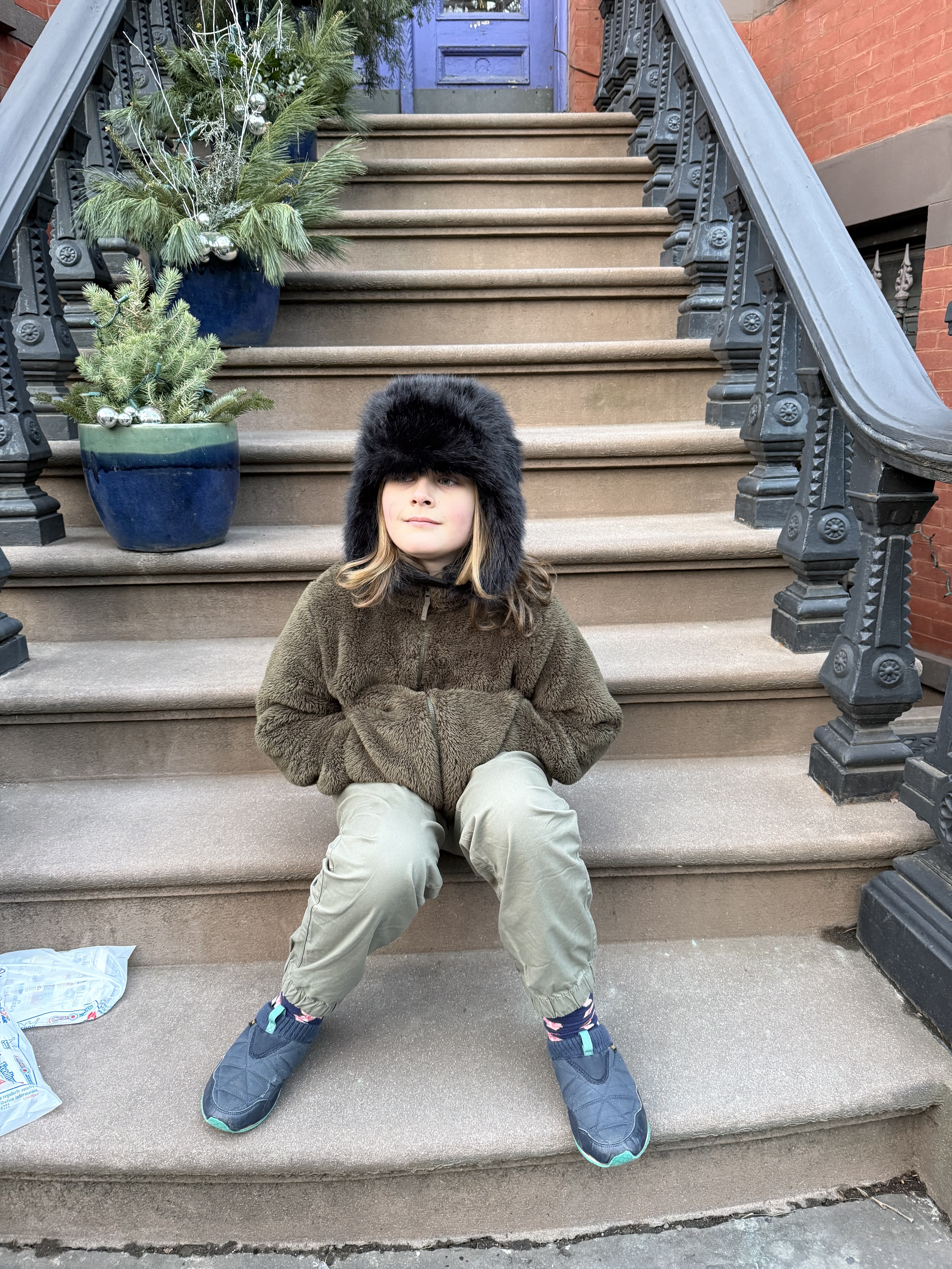 Tadzio on his Park Slope stoop